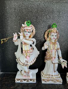 Makrana marble radha krishna statue