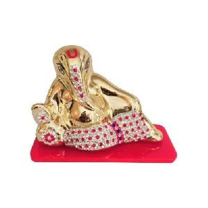 2 Inch Crystal & Metal Ganesh Statue