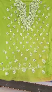 Georgette Chikankari Dress Material