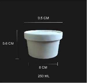 250 ML Paper Container with Lid