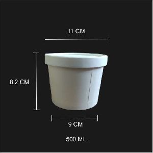 500 ML Paper Container with Lid