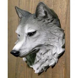 Sculpture Wolf Head Wall Mount