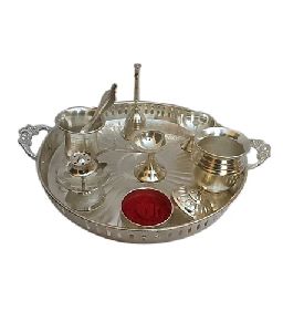 Silver Plated Pooja Thali Set