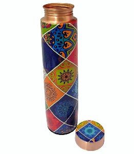 Meenakari Tower Copper Water Bottle