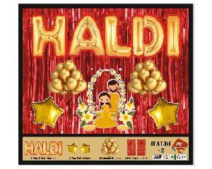 Haldi Foil Balloon Combo