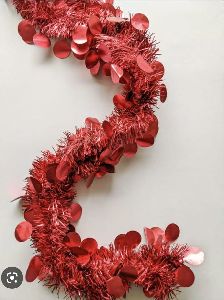 Red Tinsel Garland