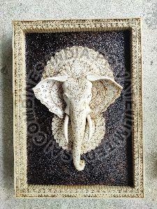 Lord Ganesha Carved Marble Wall Panel