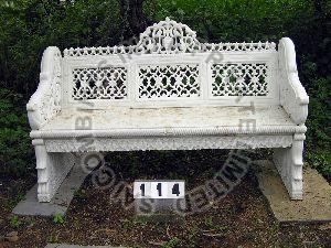 Marble Carved Bench