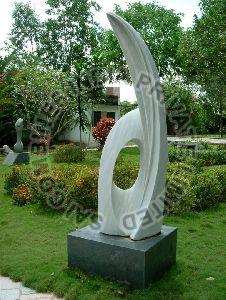 Marble Modern Art Garden Sculpture, Packaging Type : Thermocol Box