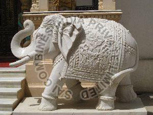 Marble Royal Elephant Statue