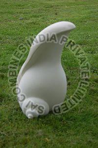 WHITE MARBLE SHELL  SCULPTURE