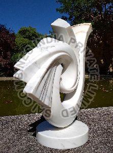 WHITE MARBLE STONE ABSTRACT SCULPTURE