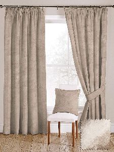 Beige Velvet Curtains