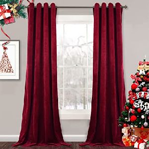 Maroon Velvet Curtains