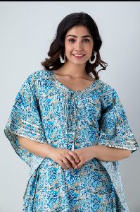 Cotton printed kaftan