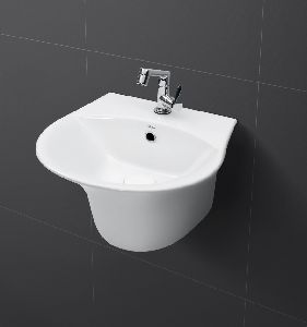 Ceramic Wall Hung Wash Basin For Bathroom