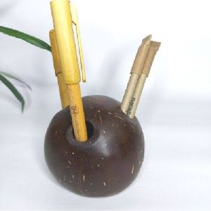 Coconut Shell Pen Stand