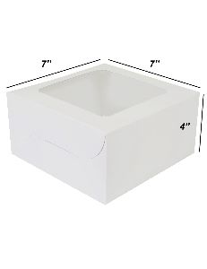 Cake Box with Window ITC Material - 7'' x 7'' x 4''