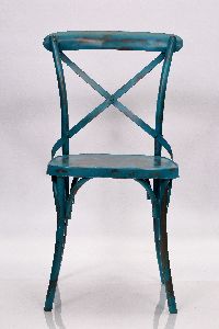 Sheet Top Iron X Chair
