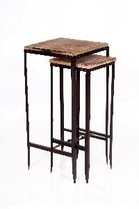 Wooden Big Top Iron Side Table