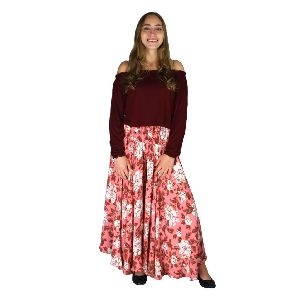 Ladies Culottes Maxi Skirt Floral