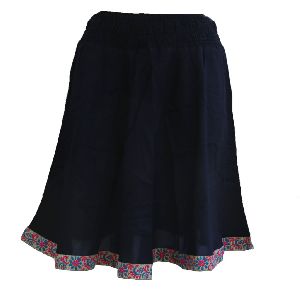 Ladies Midi Skirt in Dark Blue