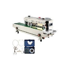 Automatic continuous plastic bag sealing machine with Coding