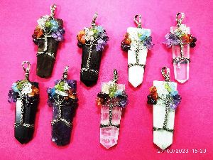 seven chakra tree pendants