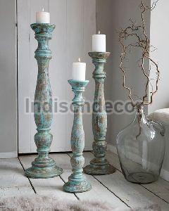 wooden candle stand