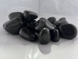 Black polished pebble