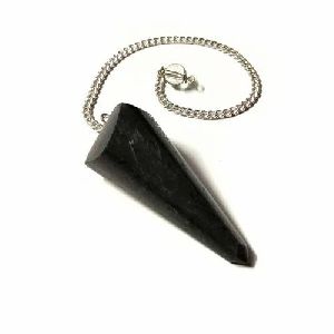 Black Tourmaline Stone Cone Pendulum