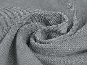 Grey Durby Rib Fabric, For Garments, Pattern : Plain