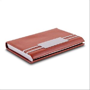 Brown Metal Business Card Holder