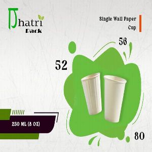 250 ml 8 oz single wall paper cup