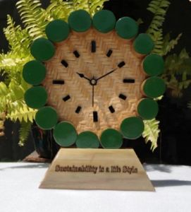 Bamboo Disc Clock