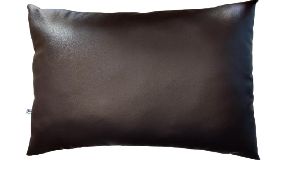 Coffee color rexine pillow