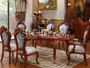 Carved Dining Table Set