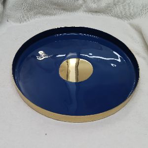 brass blue plate
