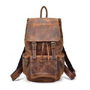 Buffalo Leather Handmade Unisex Backpack