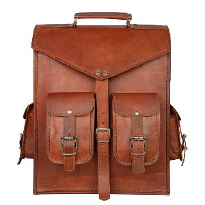 Vintage Leather Laptop Convertible Backpack