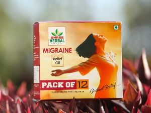 12 Pcs SHREE Migraine Pain Relief Oil