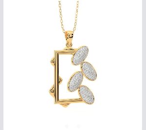 Gold Casting CZ Single Hook Pendants