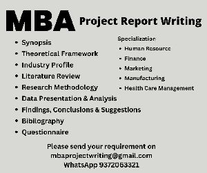 MBA Project Report Writing