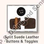 Split Suede Leather Buttons and Toggles