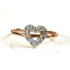 Rose Gold Diamond Ring for Girl's