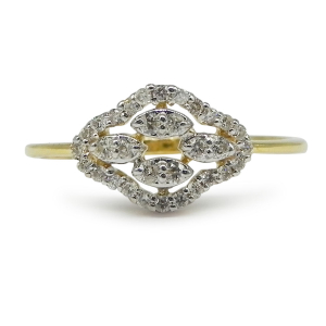 Yellow Gold Diamond Ring for Daily Wear