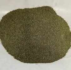 green tea leaves powder