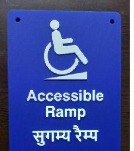cwsn sign board Accessible ramp
