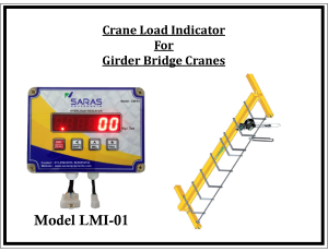 crane load indicator For Girder Bridge Crane