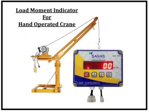 Load Moment Indicator For Hand Operated Crane